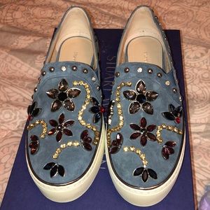 Stuart Weitzman Embellished Slip-on